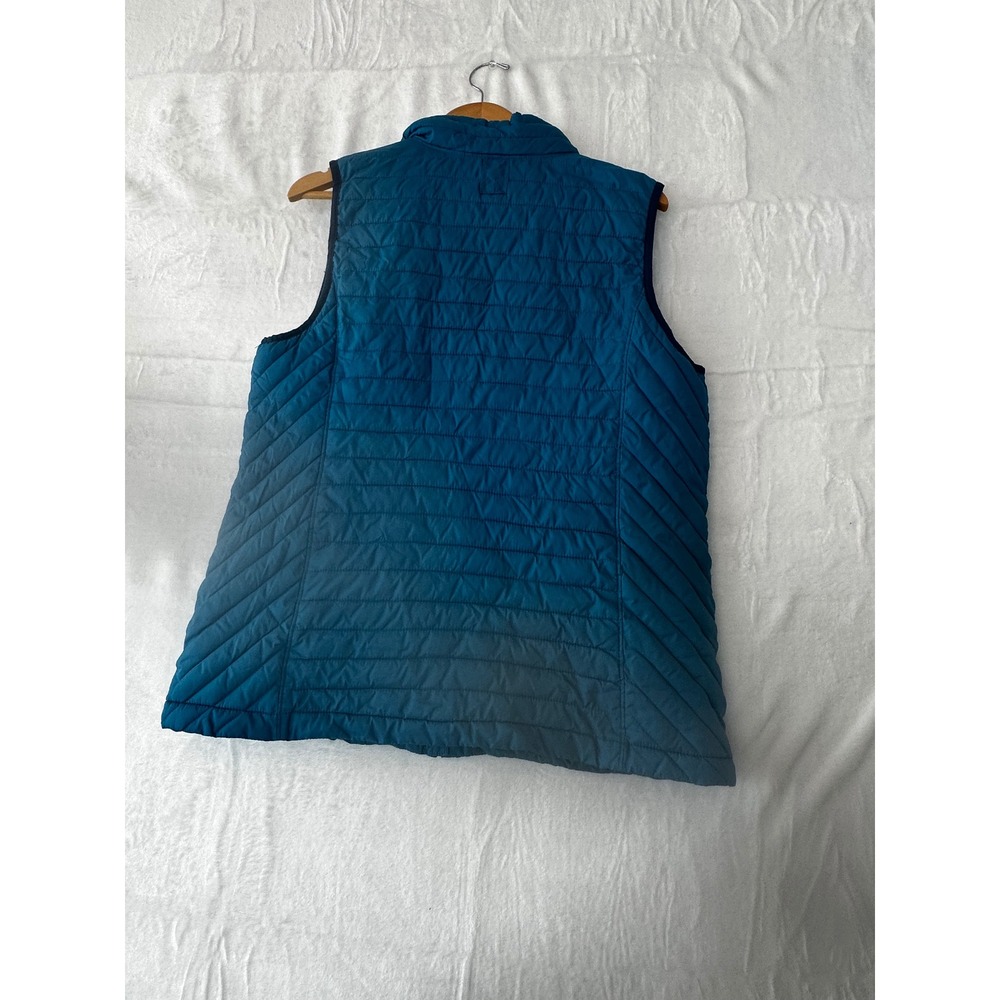 Duluth Trading Co Teal Quilted Puffer Vest Full Zip Women's‎ Size L Insulated - Picture 4 of 4
